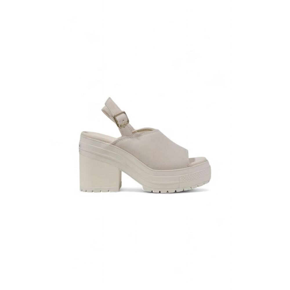 Converse Beige Suede Leather High Heel Women's Pumps